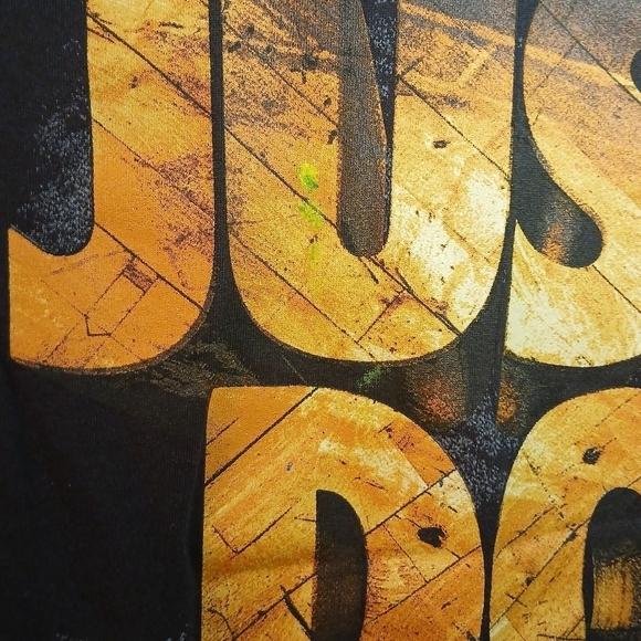 (#208) The Nike Tee Just Do It Black & Orange T-Shirt Size Medium - Picture 3 of 11